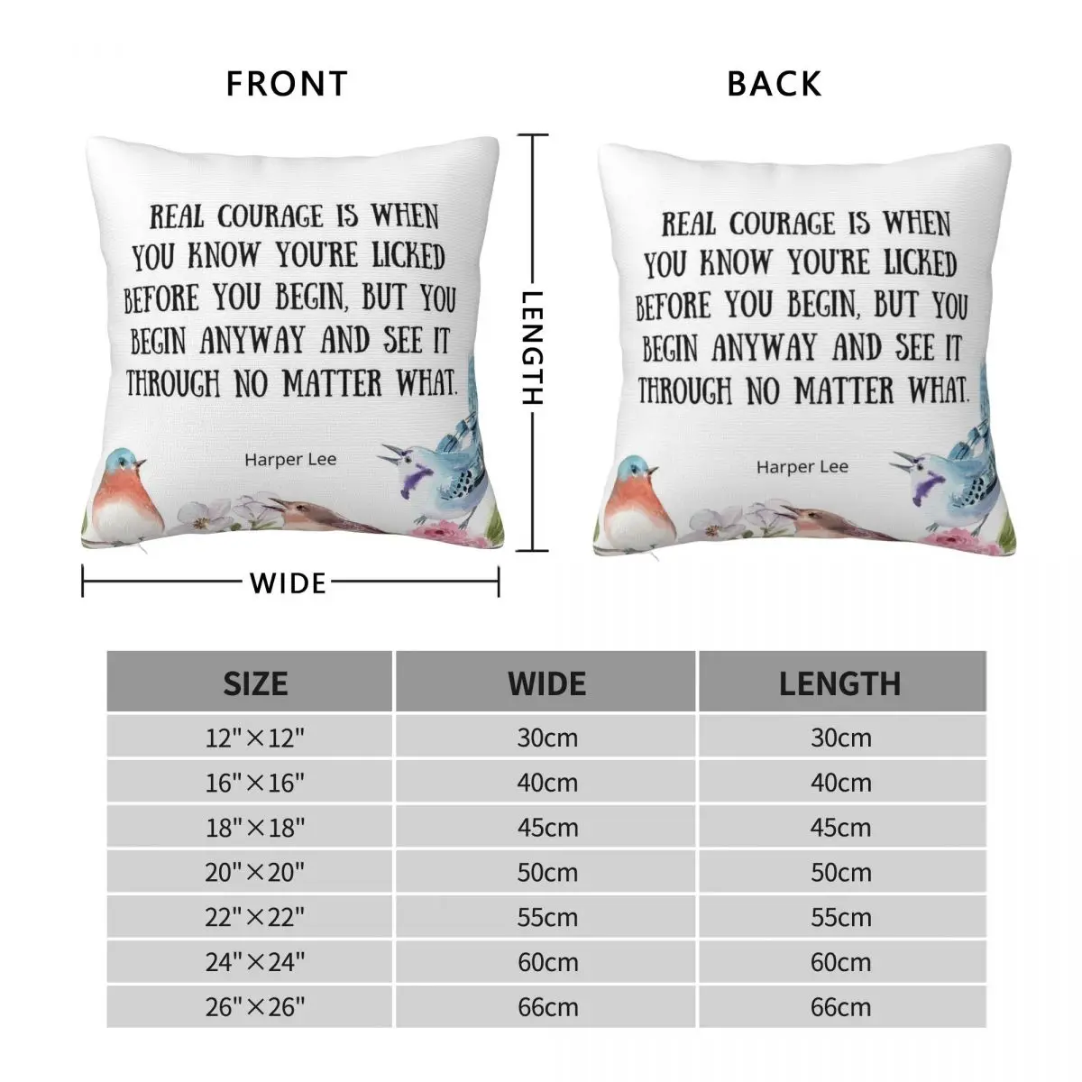 لقتل الطائر المحاكي هاربر لي المخدة البوليستر الكتان المخملية المطبوعة ديكور كيس وسادة أريكة مقعد غطاء الوسادة بالجملة