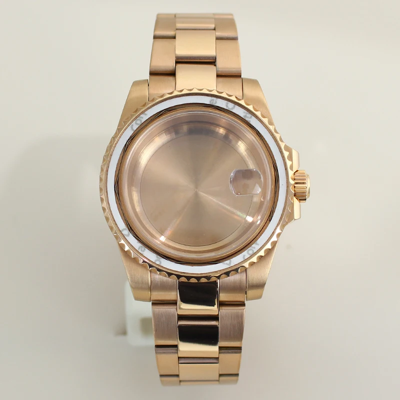 40mm Watch Case Stainless Steel Bracelet Sapphire Glass For NH35 NH36 NH34 8215 ETA 2824 PT5000 GMT SUB Watch Part High Quality