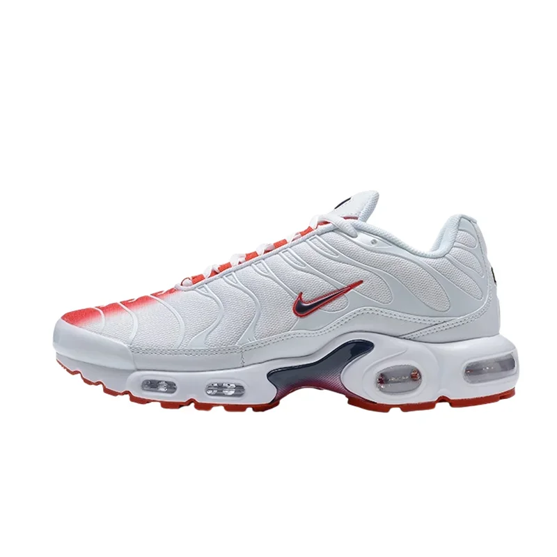 Nike Air Max Plus Sneaker Running Shoes Are Non Slip, Durable, Comfortable, Sporty, Shock-absorbing, Sporty, White Red