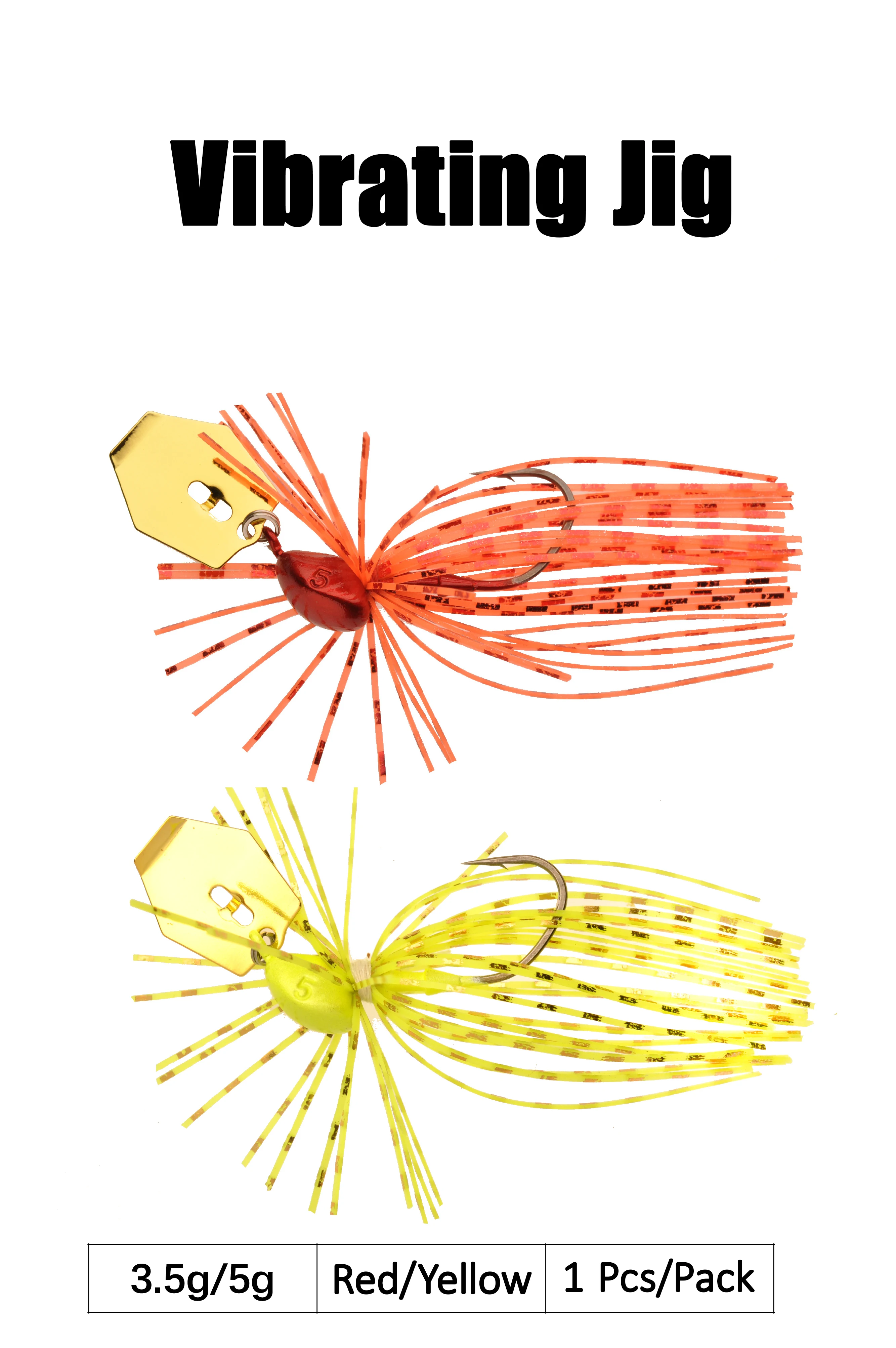 CAST&CATCH Vibrationsmal – 3,5 g/5 g Klingenköder mit Rock | Chatter Bait für Barsch, Barsch, Hecht, Crappie, Angeln, Barsch, Zander, Angeln – Detail 2