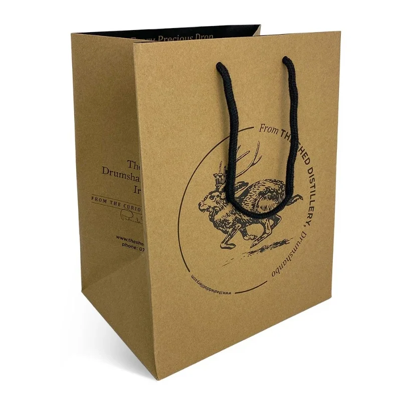 Fashion gold printing beauty paper bag salon packaging bag Jewelry advertising shopping bag