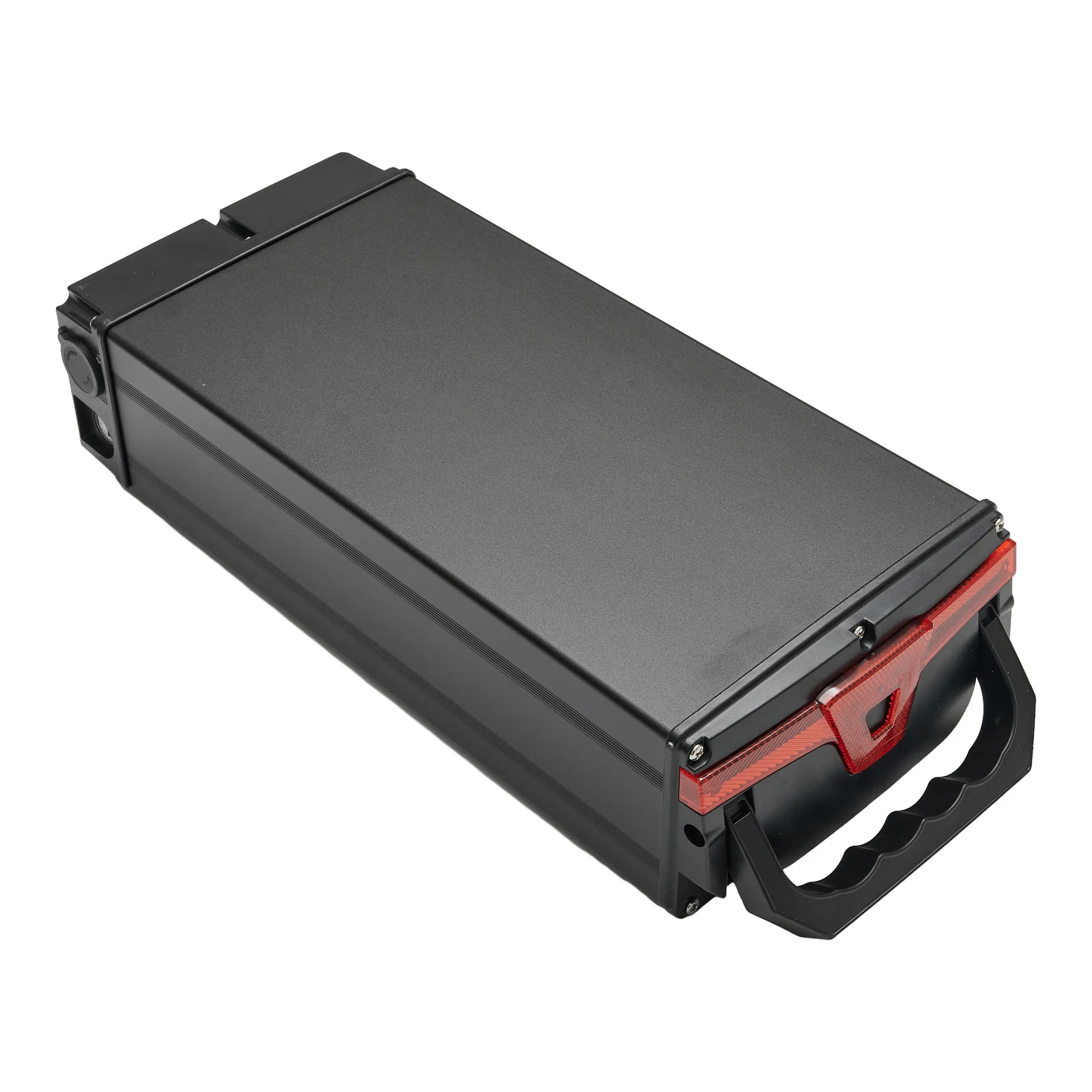 Brand New Battery Box 385x172x95mm Aluminum Alloy Black E-Bike Electric Bike Shelf 1865o/21700 Lithium Battery