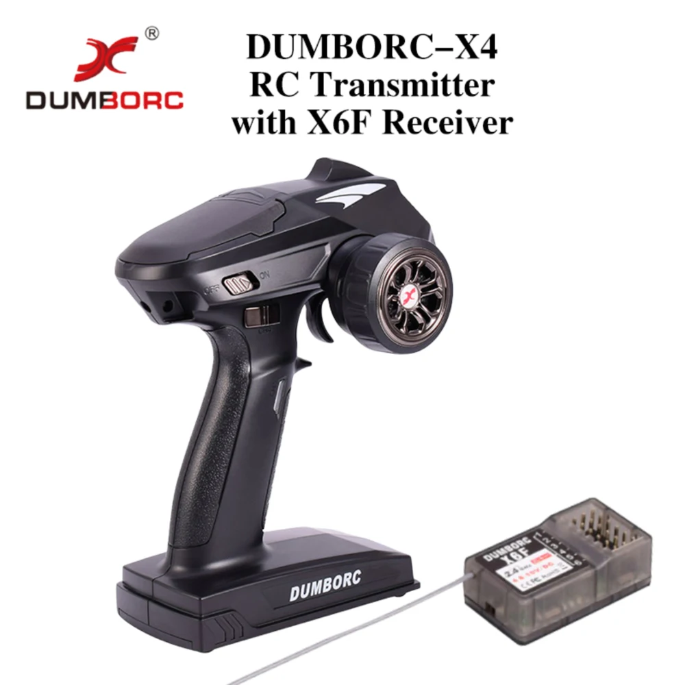 DUMBORC X6P 6CH 2.4G RC Radio Controller Zender met X6DC Ontvanger voor RC Auto Boot Tank Ondersteuning DIY - afbeelding 1