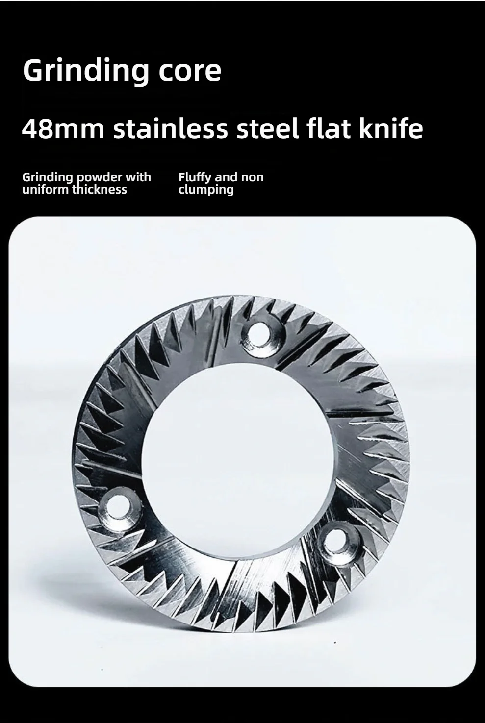 CAFOVO G1004A Electric Coffee Grinder 48mm Flat Burr Plasma Anti-Static Technology for Espresso Pour Over French Press Home Use