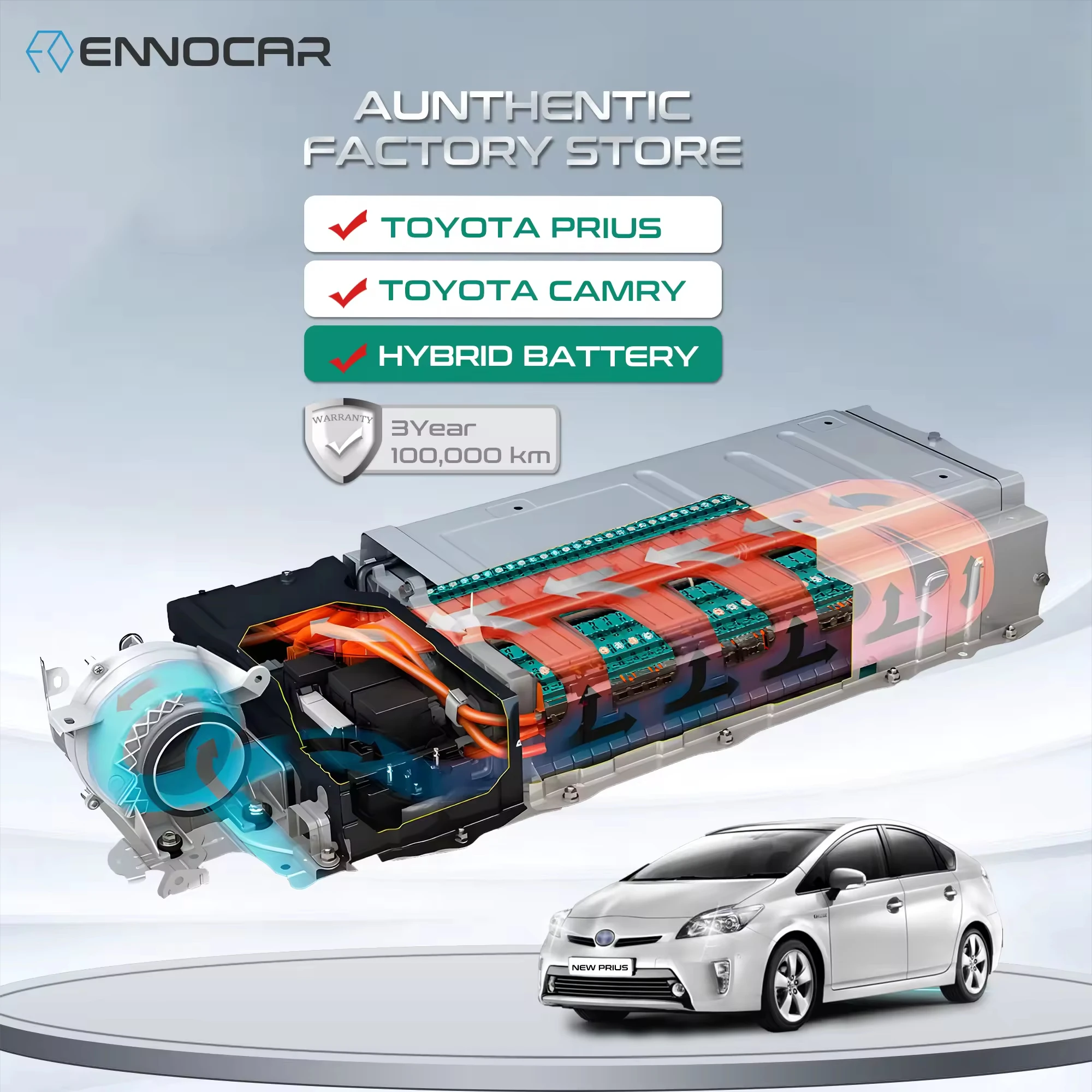

Ennocar Hybrid Car Battery For Toyota Prius Honda CVC GEN2 CVC GEN1 Insight GEN2