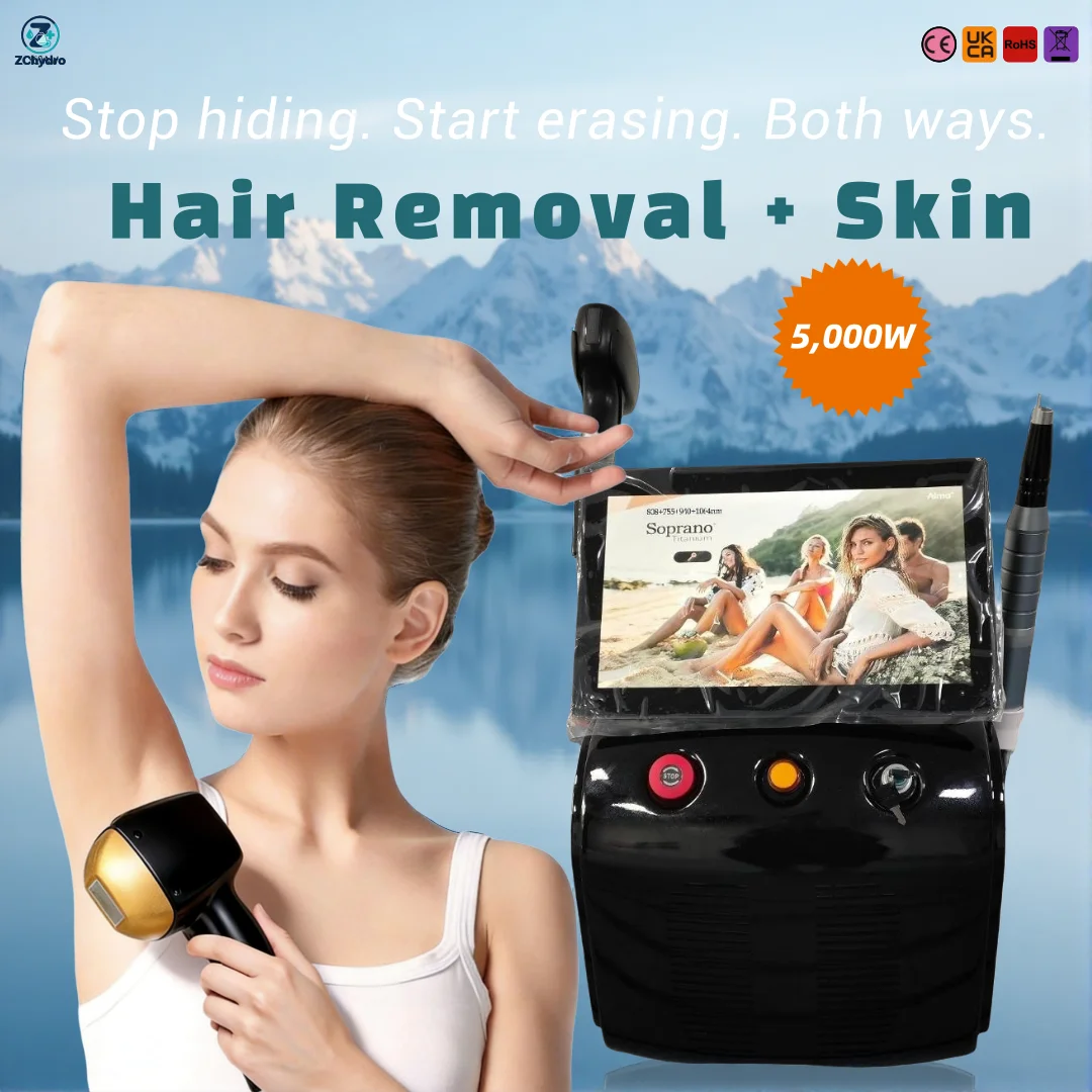 2026  At-home Epilator 4000W Skin Rejuvenation Tool Painless No Gel Ice Cooling System Use Body Hair Remover for Women Carbon Li