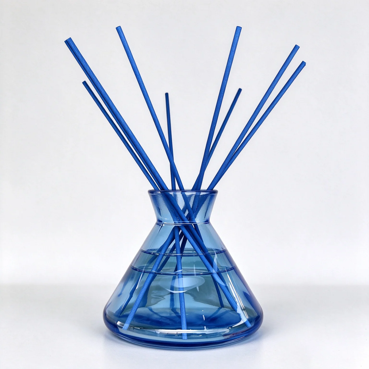 2Pcs Conical Reed Diffuser Glass Bottle, Multi Color Empty Essential Oil Bottle, Home Fragrance Container for DIY Aromatherapy