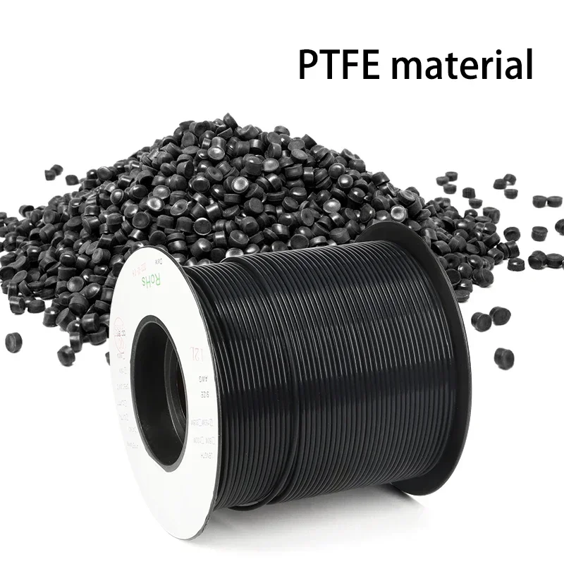 절연 모세관 열 보호대 전송 호스, 견고한 부식 방지 튜브, 검정색 PTFE 튜브, 2.5KV, 150V, ID 0.3 ~ 3.38mm, F46