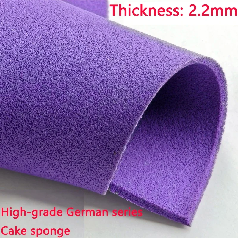 German Table Tennis Sponge High Elastic Super Soft Table Tennis Single Rubber Cake Sponge 2.2mm Ultra-light Internal Energy