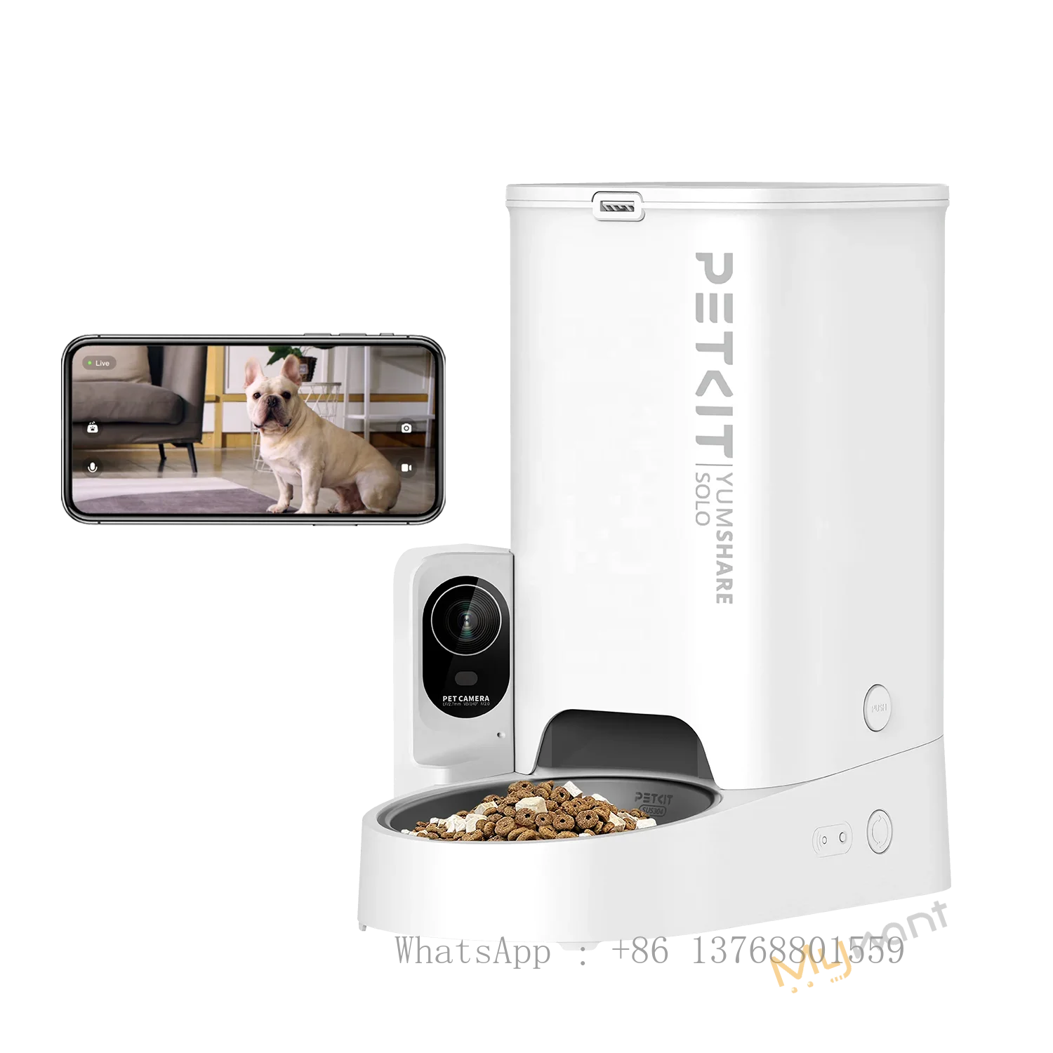 PETKIT YumShare SOLO Automatic Pet Feeder With Remote Monitoring AI Tracking