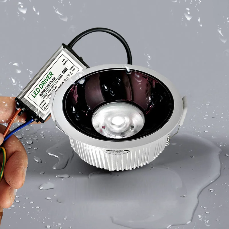 Waterproof LED downlight anti-fog bathroom ceiling light embedded kitchen special anti-fume moisture IP65,5W