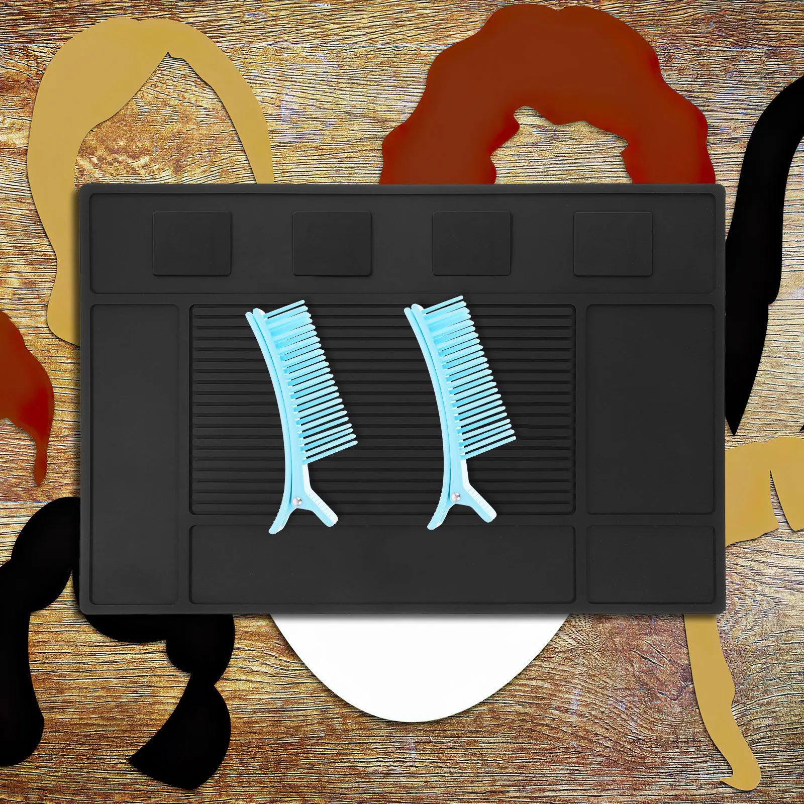 

2Pcs Hairdressing Clips Salon Multi Function Sectioning Cutting Hair Dyeing Layering Clips for Styling Women Hairstylist Clip