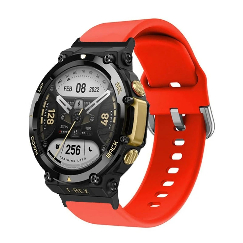 Dây Silicone Cho Huami Amazfit T-REX 2 Dây Đeo Đồng Hồ Thông Minh Smartwatch Phụ Kiện Đeo Tay Thay Thế Vòng Tay Correa TREX 2 Dây Đeo