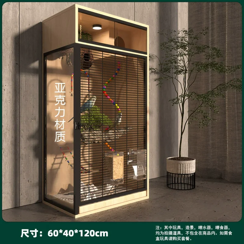 

Bird cage, parrot cage, tiger skin, Xuanfeng myna, large extra large, customized luxury villa, transparent breeding