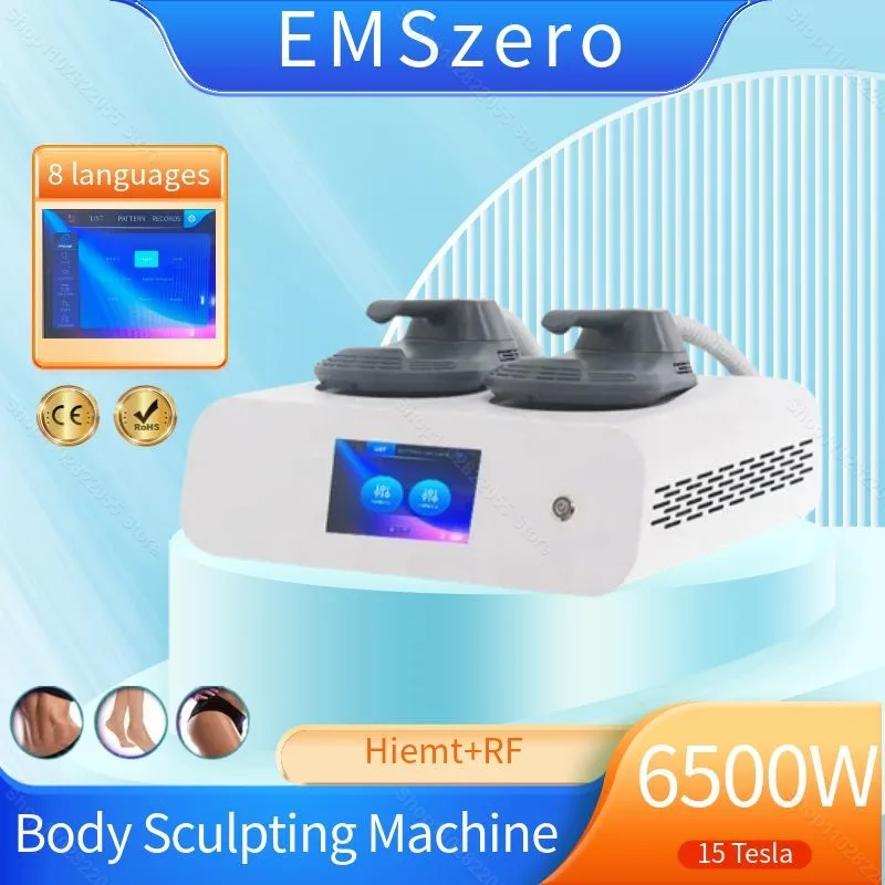 EMSzero RF Neo Sculpting Hi-emt EMS Body Sculpt Machine 6500W 15 Tesla Muscle Stimulation 200HZ Weight Lose Electromagnetic Slim