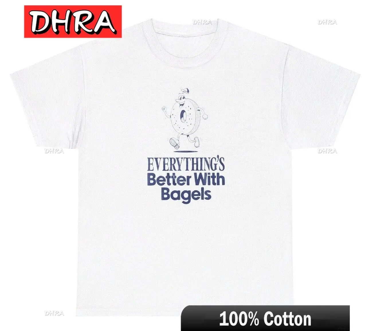 

Футболка «Все лучше с бубликами» Забавный любитель завтрака Еда Юмор Подарочная футболка Ретро Острый Эстетические топы Стильный свежий острый острый