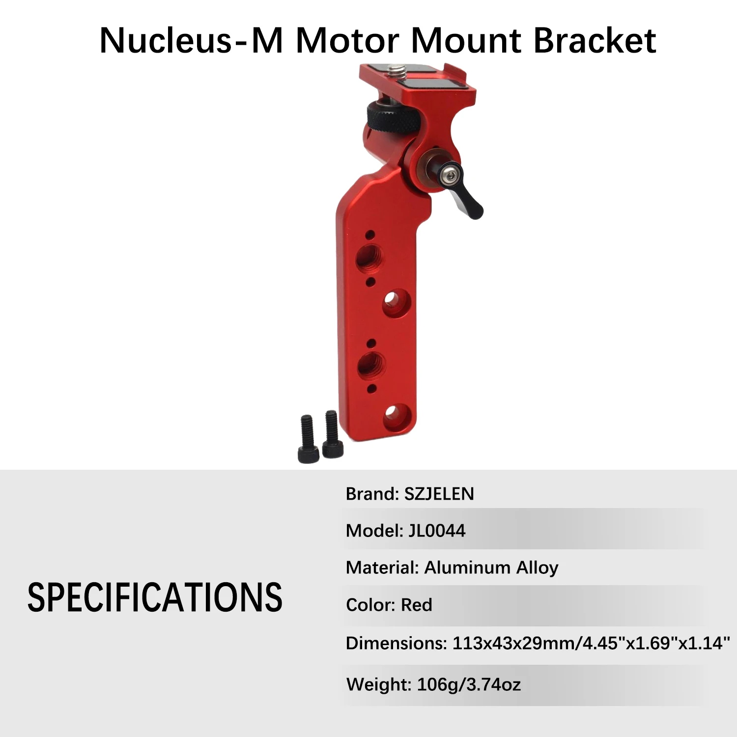 Tilta Nucleus-M motor bracket, 1/4 screw fixed monitor bracket It can be adjusted back and forth through the dental disc.