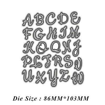 Alphabet and Number Metal Cutting Dies for Making Words Dies Cut Embossing Punching Stencils Template Mould for DIY Scrapbooking