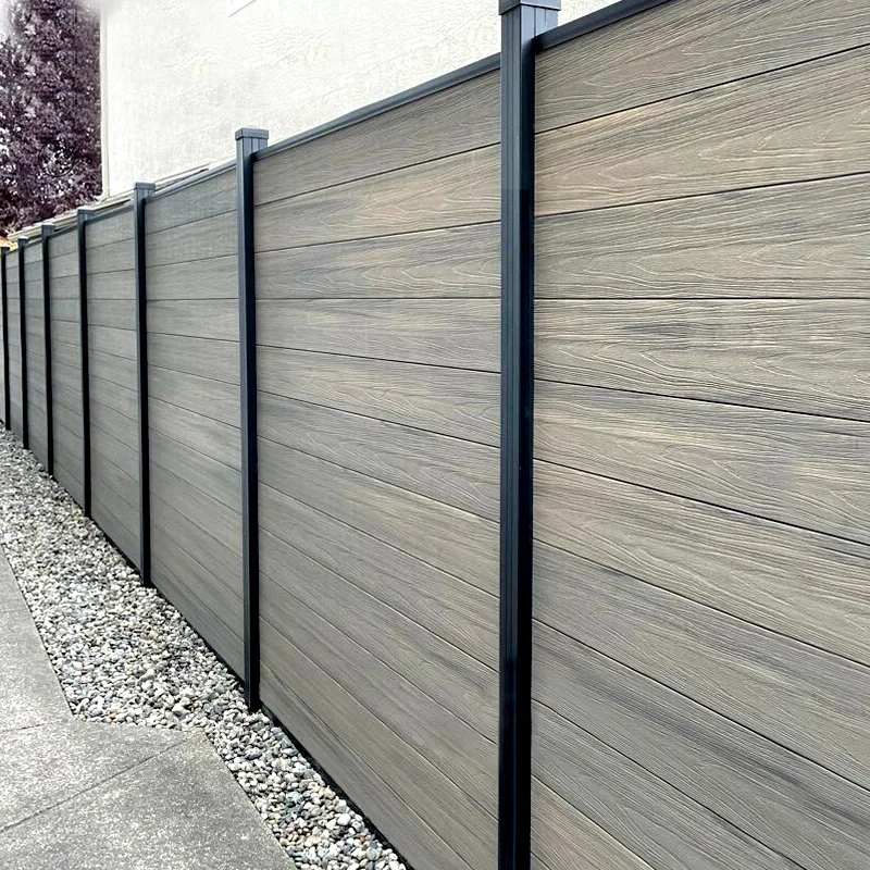 Outdoor Privacy WPC Fence, Wholesale, Waterproof Plastic and Wood Composite Fence, Material