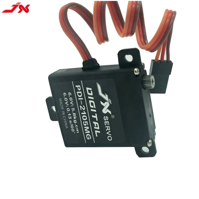 JX سيرفو PDI-2105MG محرك سيرفو صغير مع عمود مجوف 4.8-6 فولت تروس معدنية تناظرية IP42 مقاومة للرذاذ لسيارة RC/اردوينو/روبوت دوبوت #5