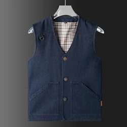 Large Size 8XL Men Waistcoat Outdoor Leisure Cotton Vest Young Middle-aged Photography Fishing Casual Vest Jacket Male