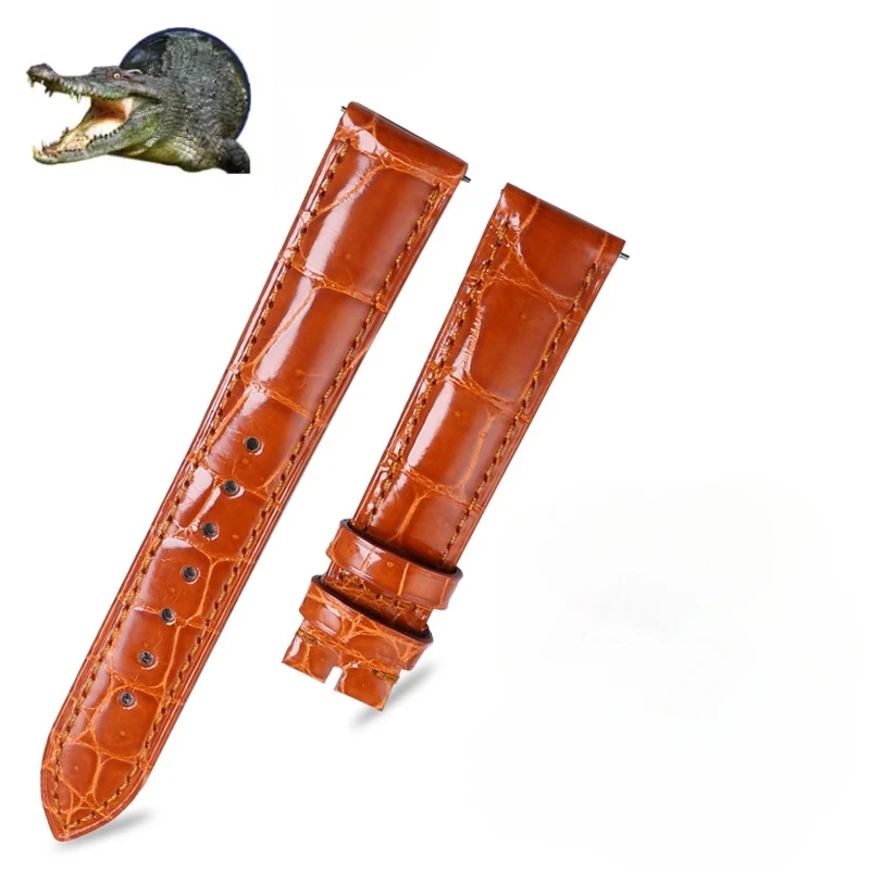 20mm handmade soft thin watch band Bamboostrap crocodile skin men women Soleil armani Longines Tissot Cartier OMEGA