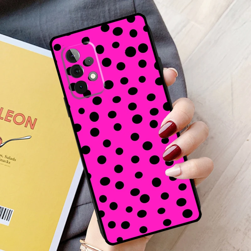 Polka Dots Art Case For Samsung Galaxy A13 A23 A33 A53 A42 A32 A22 A12 A51 A71 A14 A24 A34 A54 A52 Coque