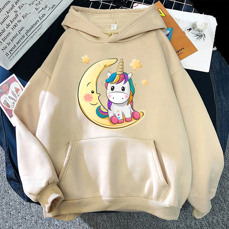 Hot Unicorn Hoodies Women Men Fashion Personality Pullover Hooded Casual Long Sleeve Sweatshirts Tops