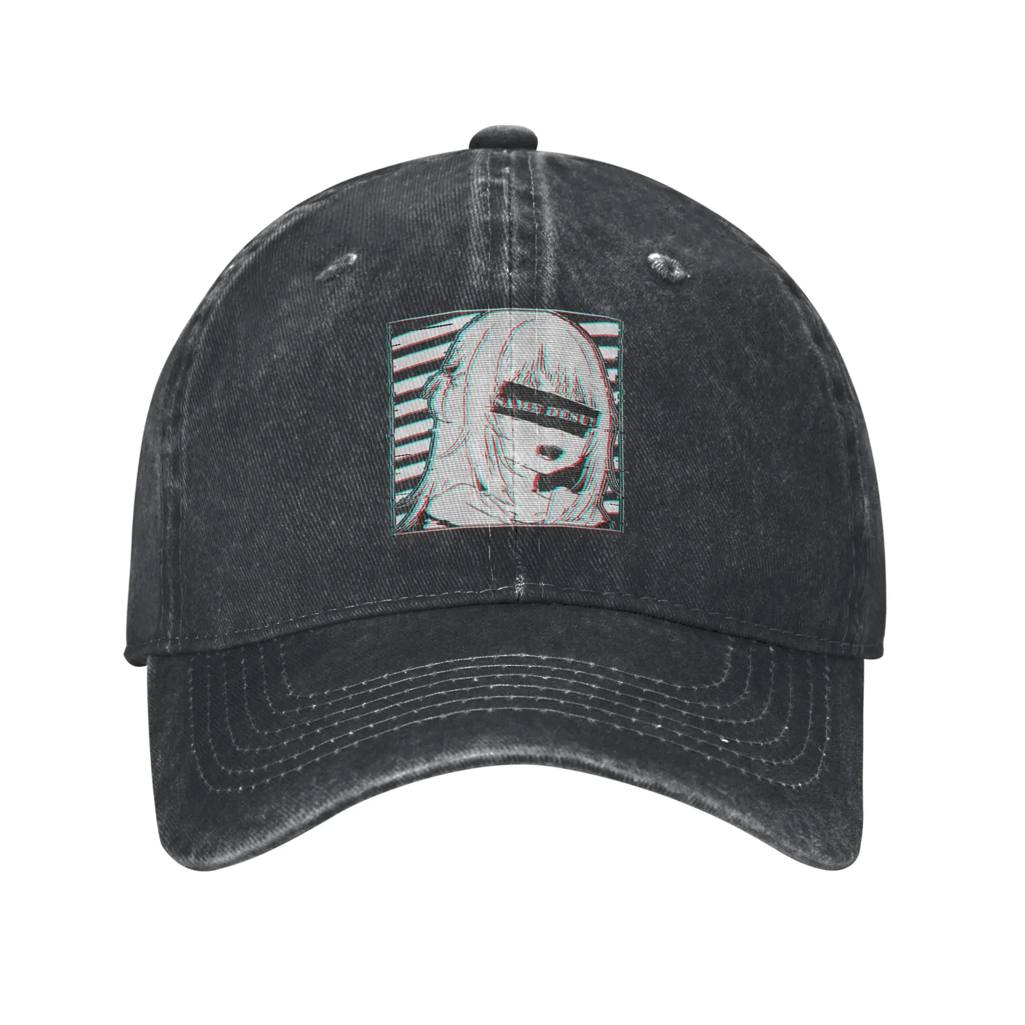 Gawr Gura Hololive In Glitched Fashion Baseball Cap  Breathable Beret Man  Casual Dating Beret Man