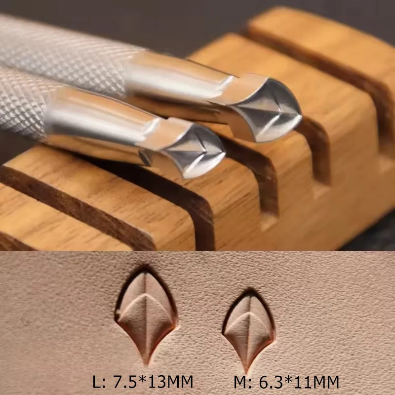 

304SS Oriental Dragon Scale Stamp Set 7.5x13mm And 6.3x11mm - Hand Forged Leather Embossing Die For Vegetable Tanned Leather