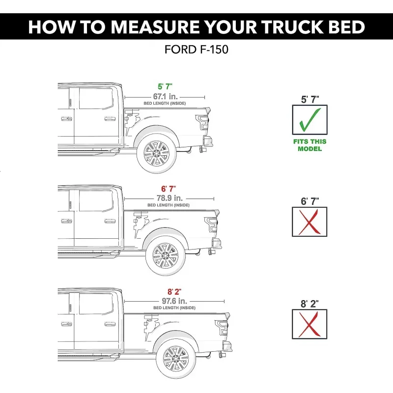 Gator EFX-cama rígida triple para camión, cubierta tonneau | gc24029 | compatible con Ford F-150 2021-2022, cama de 5 '7 "(67,1")
