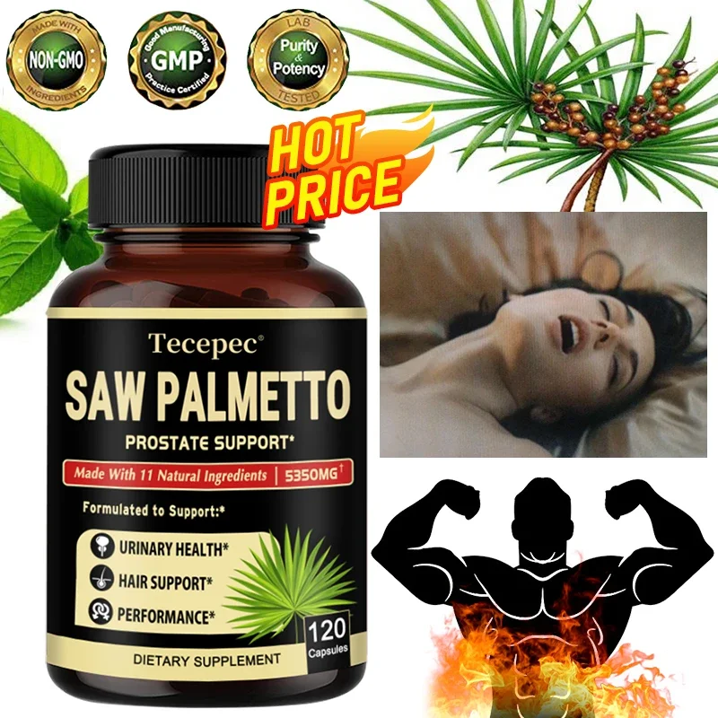 Saw Palmetto Capsules - Men\'s Prostate Health, Reduce Urinary Frequency, Promote Hair Growth