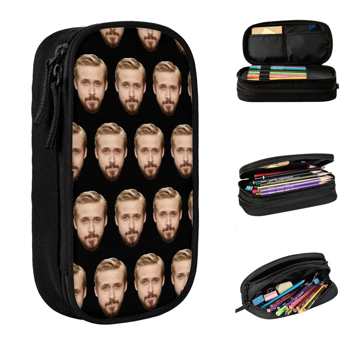 

Ryan Gosling Pencil Cases Funny Actor Pen Holder Bag Girls Boys Big Capacity School Supplies Gift Pencilcases