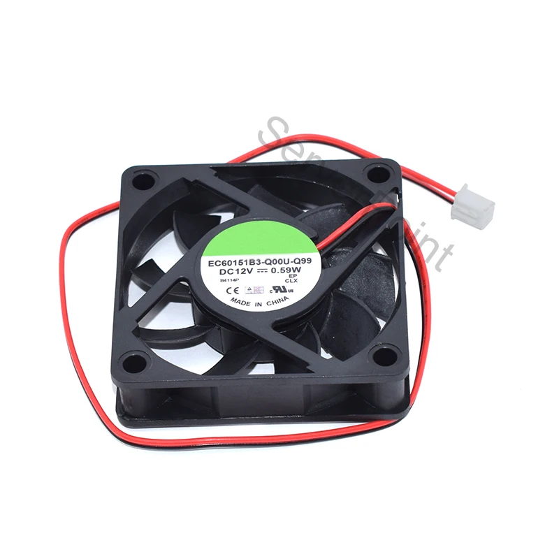 

Genuine New EC60151B3-Q00U-Q99 DC12V 0.59W 60x60x15MM 6cm 2 Wire PWM Computer Square Cooling fan