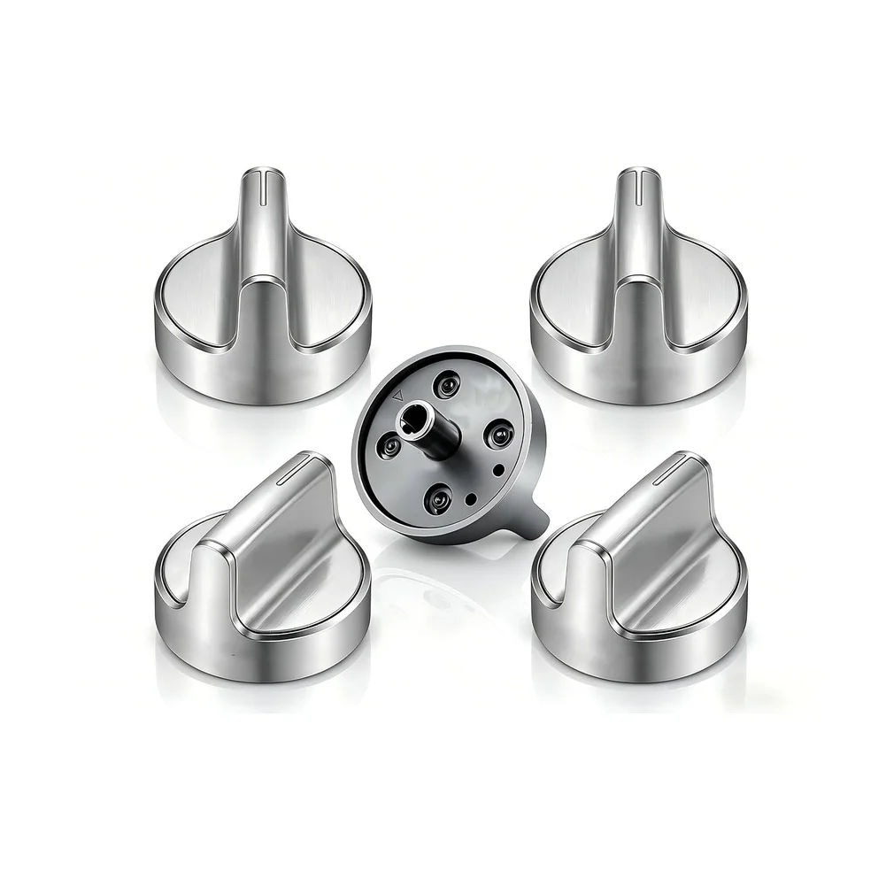 Stainless Steel For Range Knob W10594481 Tool Free Installation D Shaft 0.18 inch Diameter 1/2 inch Extension Length