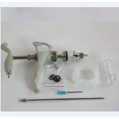 

Animal metal injection needle, animal adjustable continuous syringe, pig and chicken vaccine syringe, 5 milliliters