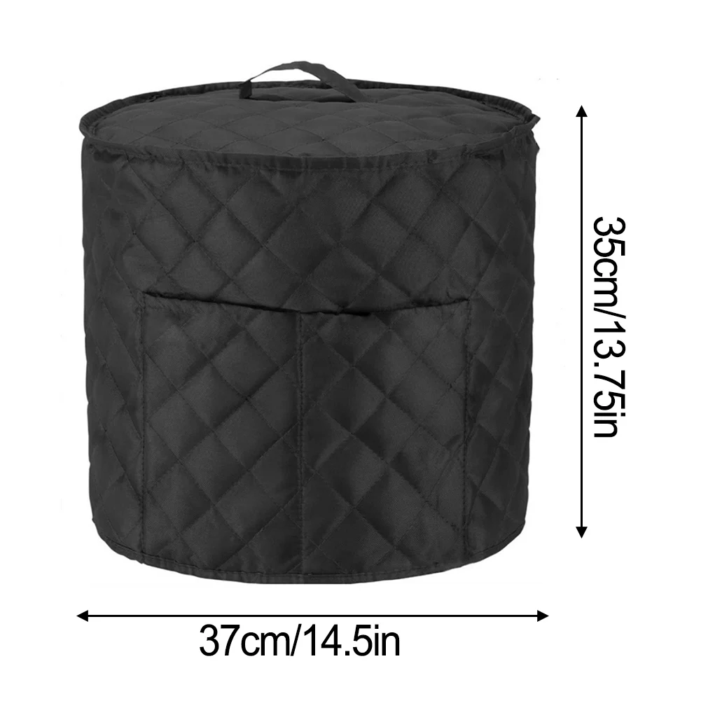 Dust Cover for Instant PAN 8 Quart Quilted Nylon with Handle and Pockets for Utensil Storage and Dust Protection