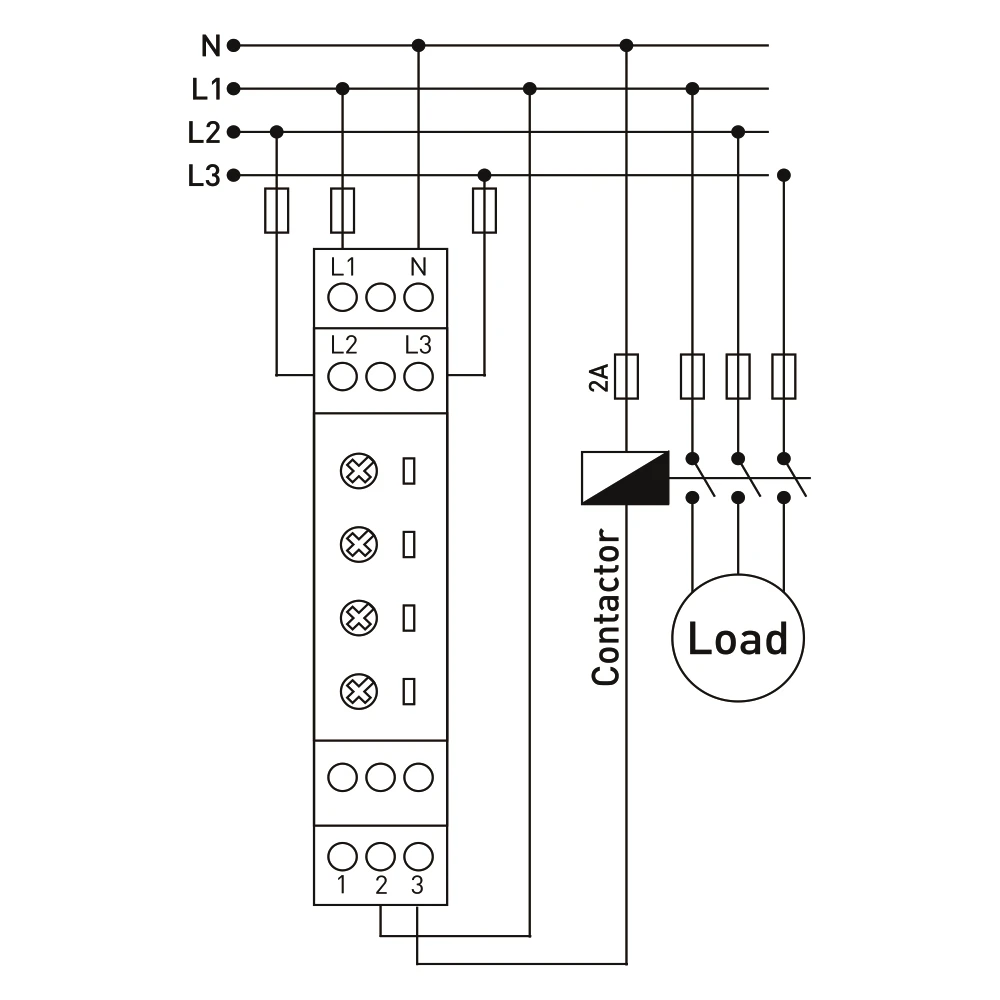 Samwha-Dsp GKV-12,GKV-12F 3*380VAC With-Neutual Three-Phase Under&Over Voltage Phase Sequence Relay