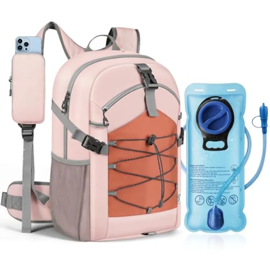 Hydration Hiking Backpack with 2L Water Bladder - Lightweight Waterproof Outdoor Camping Backpack/Water Backpack, Hiking Daypac