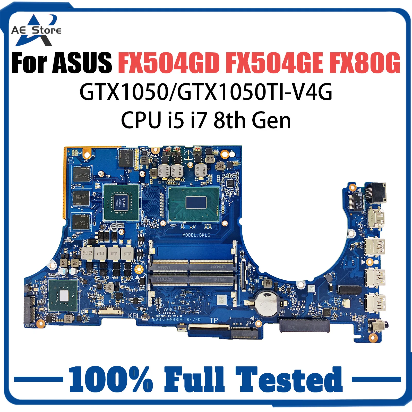 FX504G Laptop Motherboard For ASUS TUF TUF504 FX504GE FX504GD FX504GM FX80G FX80GE FX80GM DABKLGMB GTX1050 1050TI 1060 Mainboard