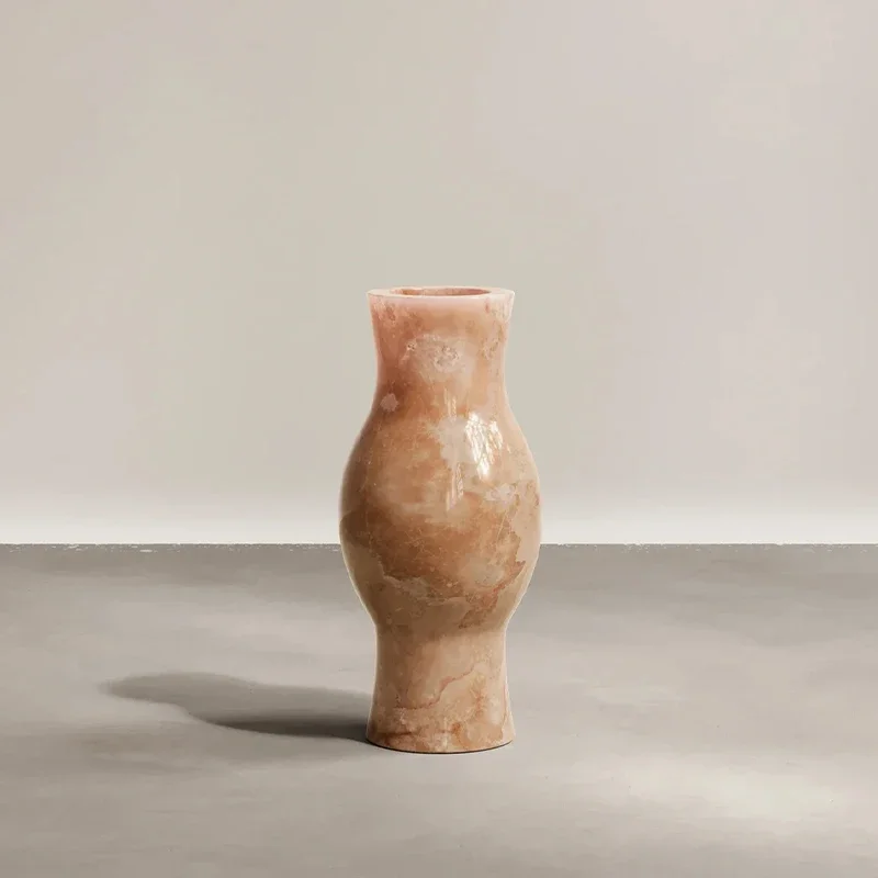 #Dream Home Elegant Style Marble Vase Custom Natural Stone Decorative Vase for Hotel Wedding Floral Arrangements Wholesale