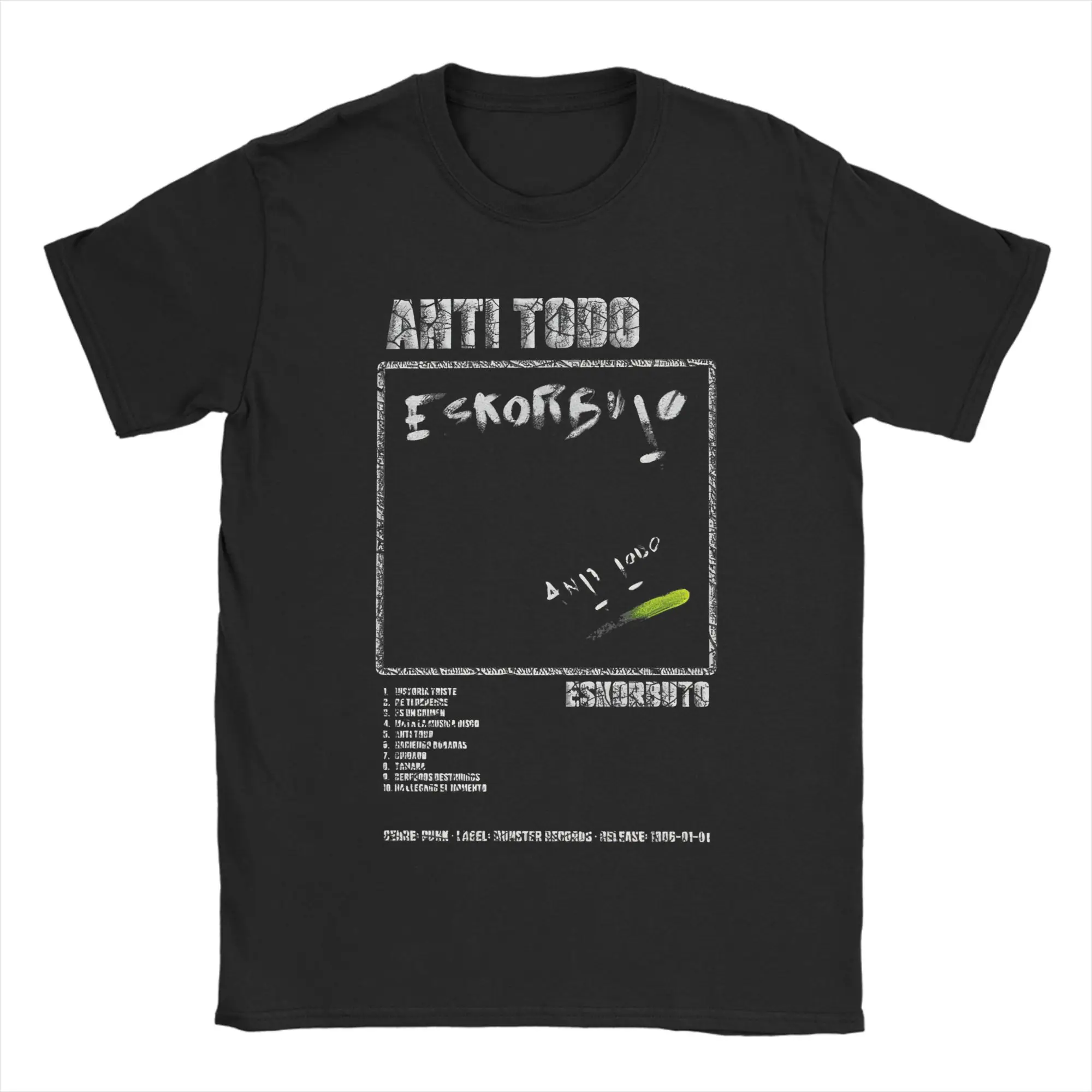 ESKORBUTO  ALBUM TRACKLIST T Shirt Men Cotton Fashion T-Shirts Round Collar  Tee Shirt Short Sleeve Tops Gift Idea