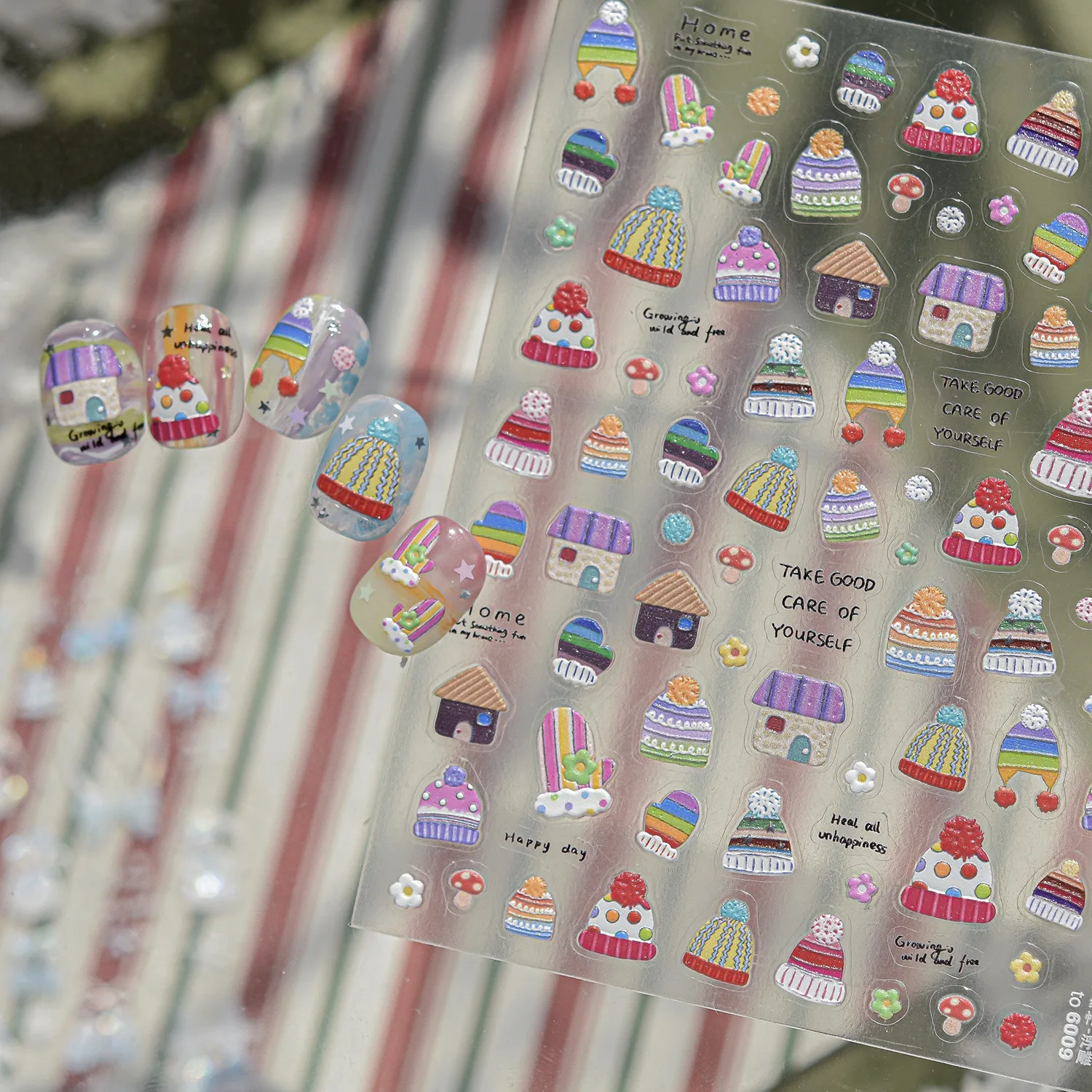 ブルークリスマス 5D ネイルアートステッカー アイスブルー - Nail Art Xmas Stickers のレビューと価格