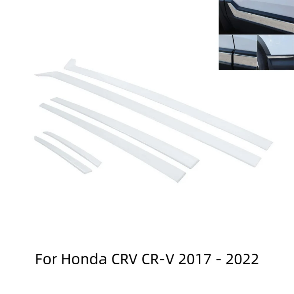 

Body Side Door Molding Cover Fit For Honda CRV CR-V 2017 - 2022 Side Body Protector Cover Trim 6PCS Stainless Steel Trim