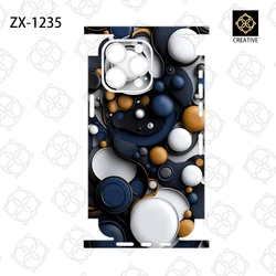 Full Coverage Colorful Phone Stickers Film For iPhone16 15 13 14 Pro Max 3M Back Skins Sticker For iPhone13 Mini Cover Film
