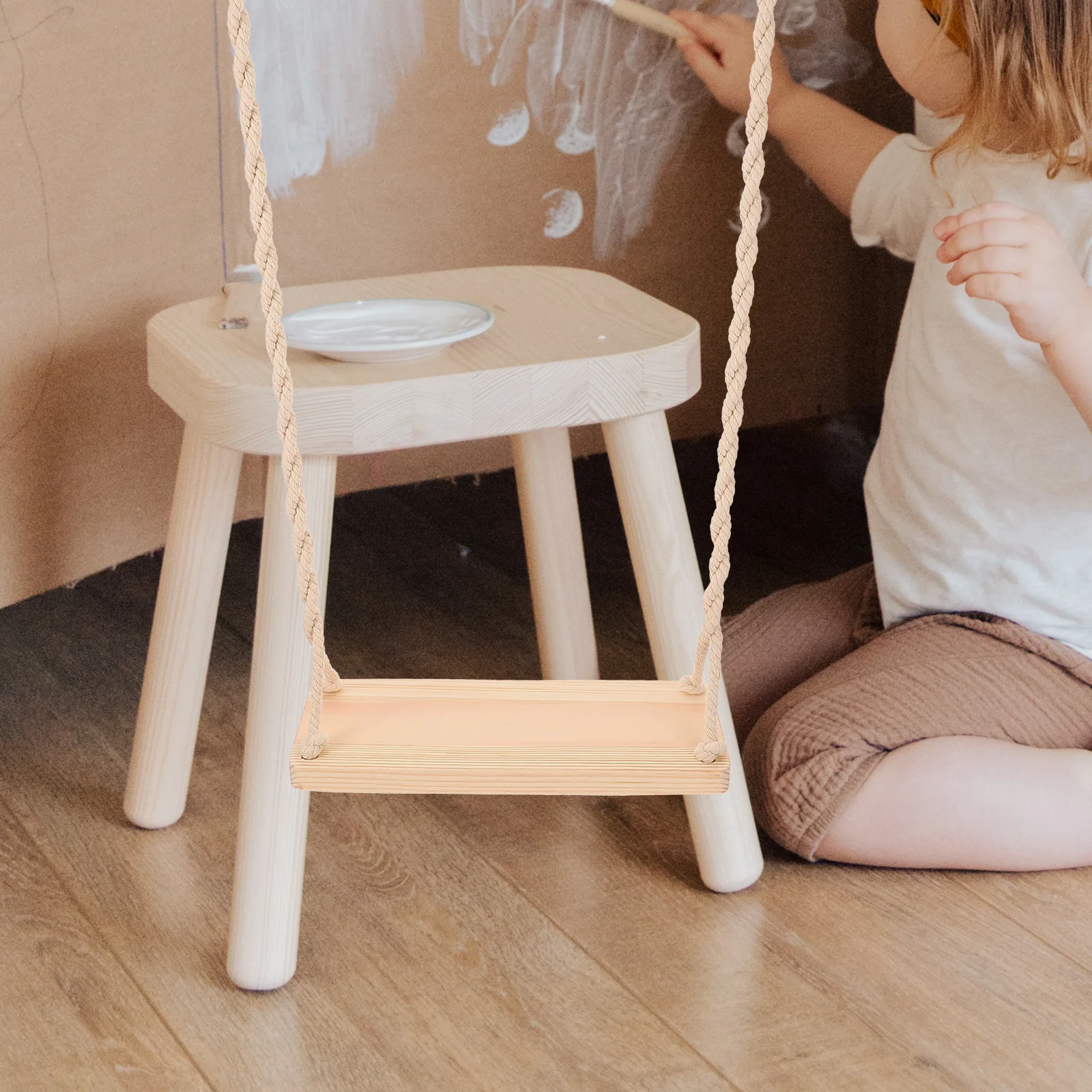 

Wooden Swing Props Newborn Photoshoot Baby Furniture Photography Chair Decor Sturdy Portable Swing Chairs Photo Studio Outdoor