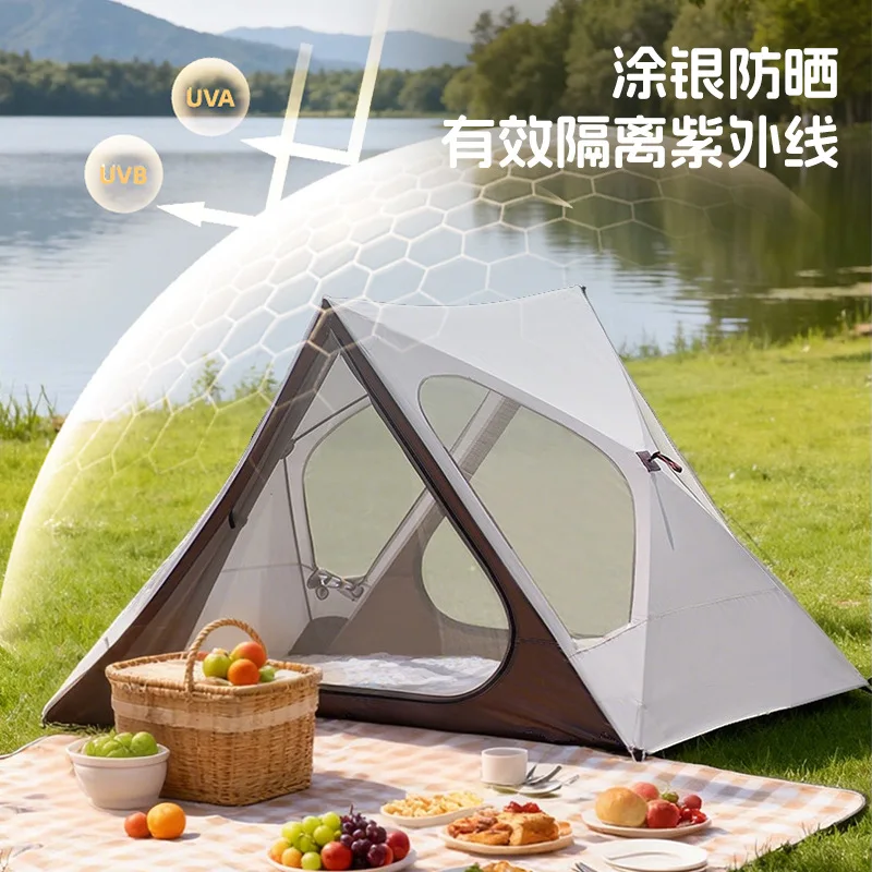 Automatic quick-opening triangle tent outdoor portable folding camping tent