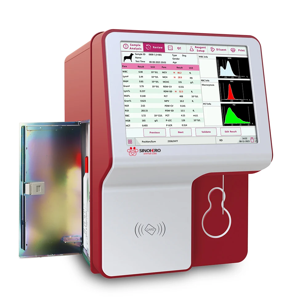 Ce/iso Certified Fully Automatic 3-part Differential Veterinary  Analyzer