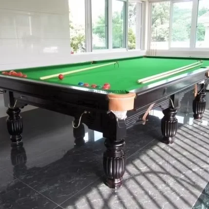 Cheap 9ft Solid Wood Frame Snooker Pool Table 30mm Slate Ball Return Full Set Accessories Customizable Bar