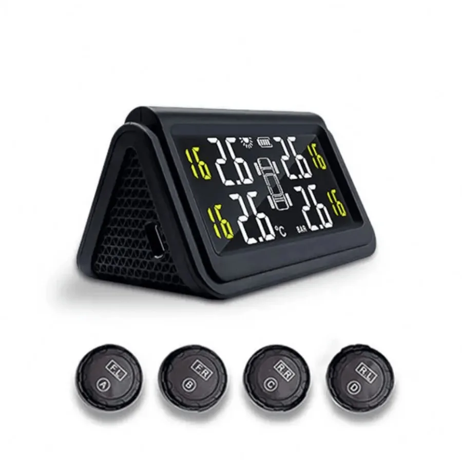 

PSC280 Solar Monitor Solar Digital TMPS External Tire Pressure Monitoring System 280mAh 4.0inch TFT Bluetooth 5.0 Tire Pressure